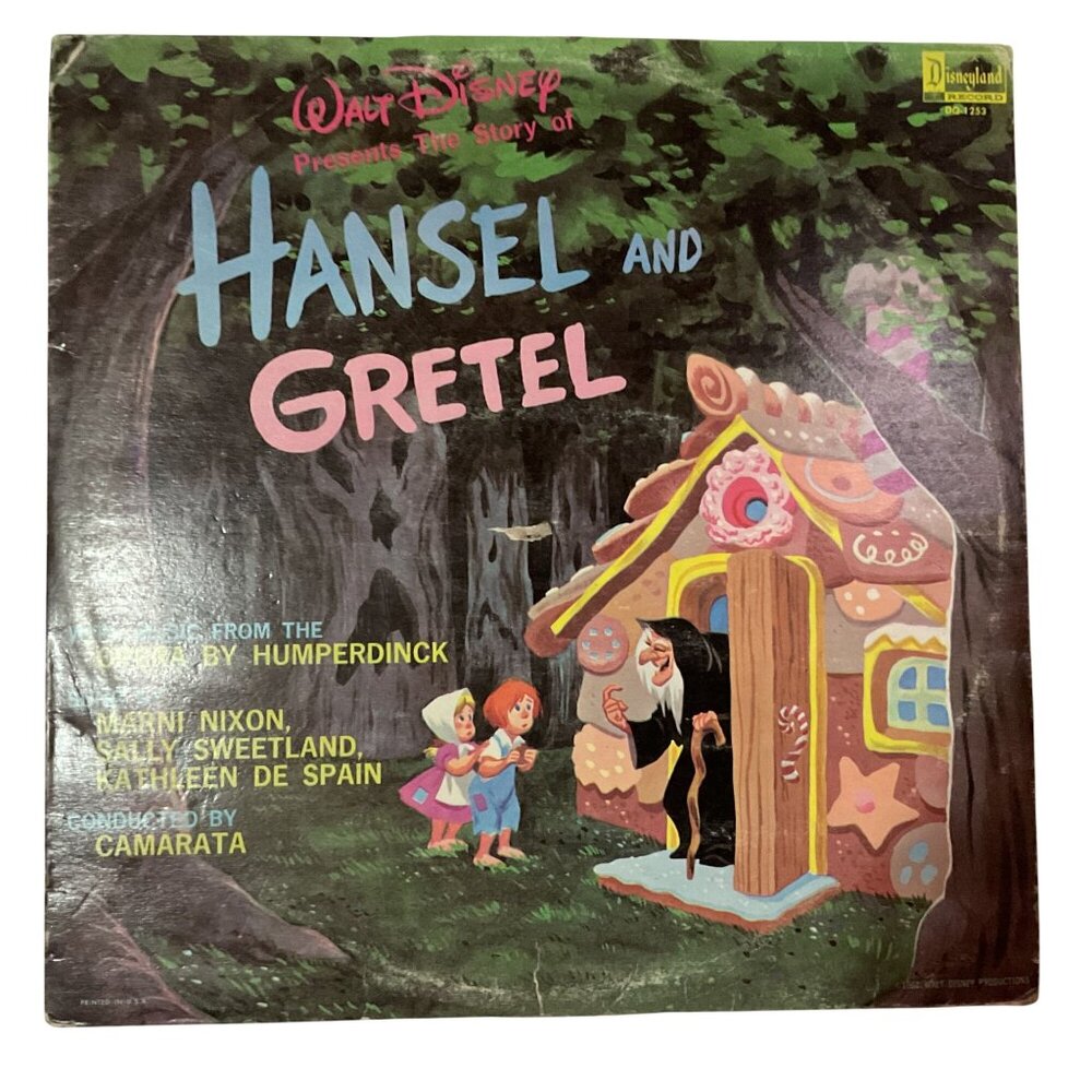 Walt Disney Presents Hansel And Gretel Vinyl Record Disneyland Records 1964